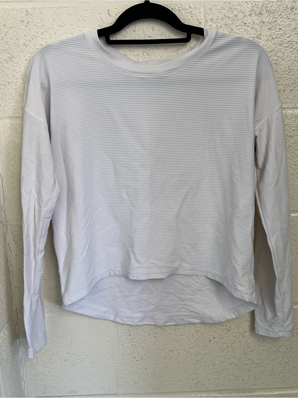 CALIA by Carrie Underwood White Ribbed Long-Sleeve Top